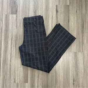 High Waisted Wide Leg Plaid Pants